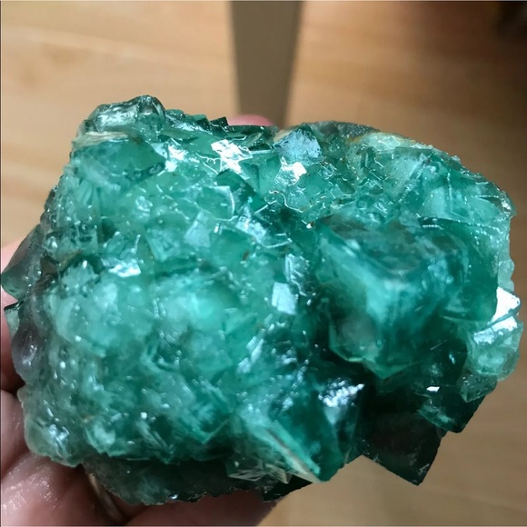 Dark cubed green fluorite ✨Reiki✨ charged specimen - Picture 8 of 8